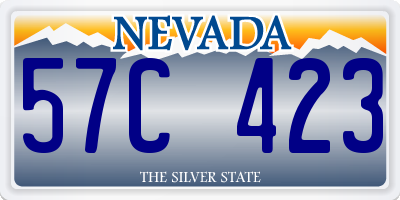 NV license plate 57C423