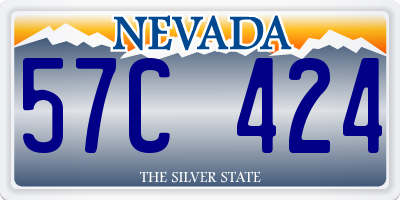NV license plate 57C424