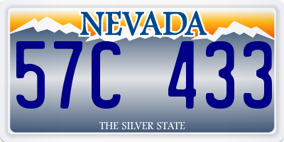 NV license plate 57C433