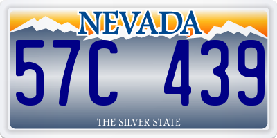 NV license plate 57C439