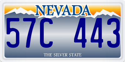 NV license plate 57C443