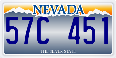 NV license plate 57C451