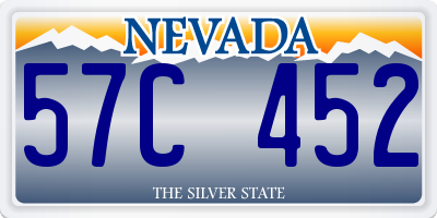 NV license plate 57C452