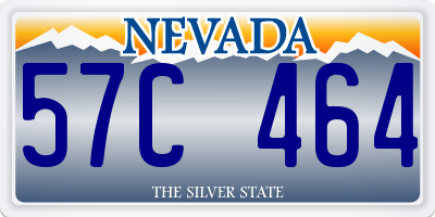 NV license plate 57C464