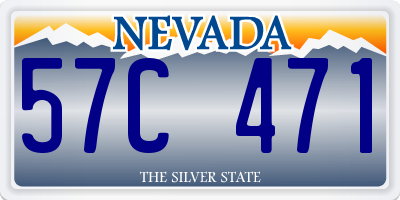 NV license plate 57C471