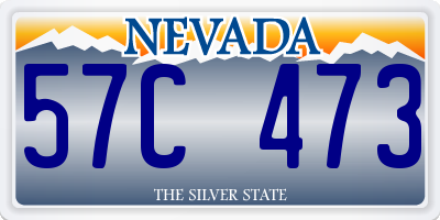 NV license plate 57C473