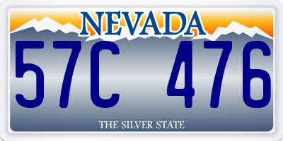 NV license plate 57C476