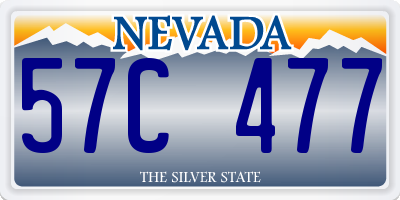 NV license plate 57C477