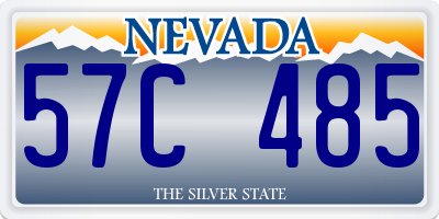 NV license plate 57C485