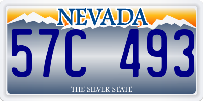 NV license plate 57C493