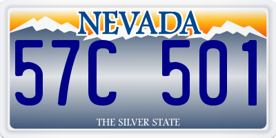 NV license plate 57C501