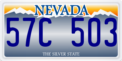 NV license plate 57C503