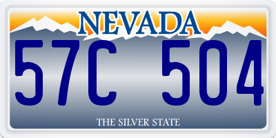 NV license plate 57C504