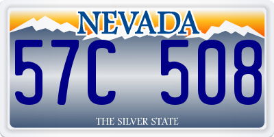 NV license plate 57C508