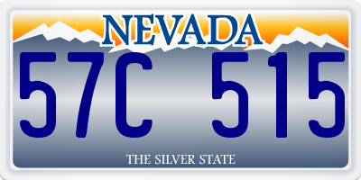 NV license plate 57C515