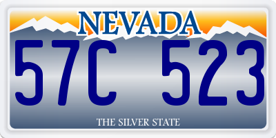 NV license plate 57C523