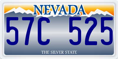 NV license plate 57C525
