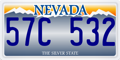 NV license plate 57C532