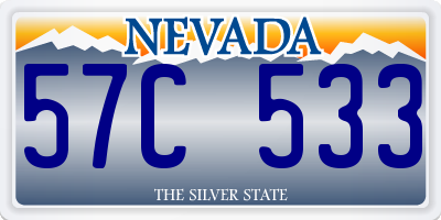 NV license plate 57C533