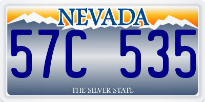 NV license plate 57C535