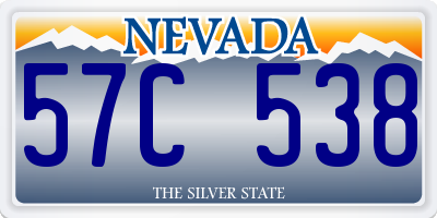 NV license plate 57C538