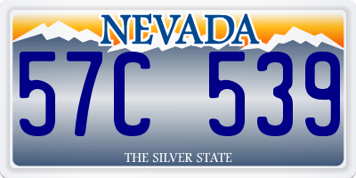 NV license plate 57C539