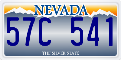 NV license plate 57C541