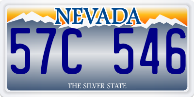 NV license plate 57C546