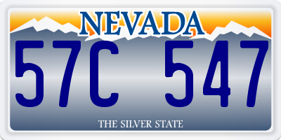 NV license plate 57C547