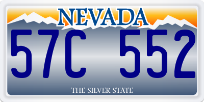 NV license plate 57C552