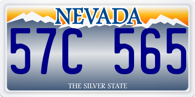 NV license plate 57C565