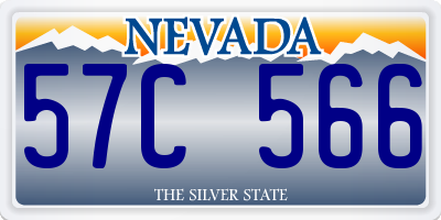 NV license plate 57C566