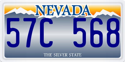 NV license plate 57C568