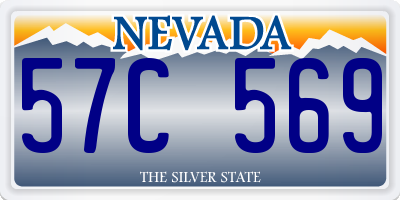NV license plate 57C569