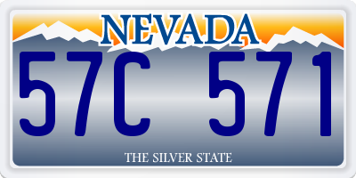 NV license plate 57C571