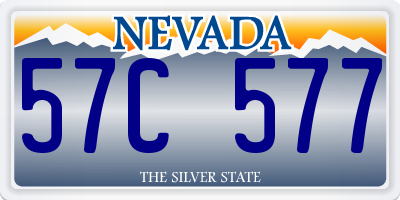 NV license plate 57C577