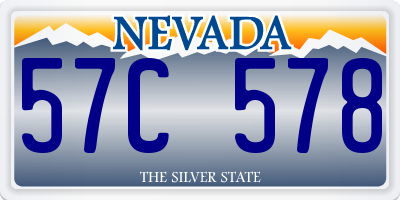 NV license plate 57C578