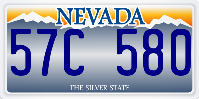 NV license plate 57C580