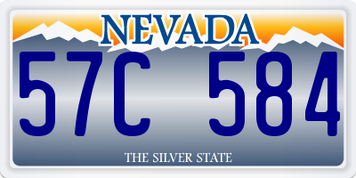 NV license plate 57C584