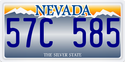 NV license plate 57C585