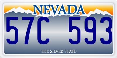 NV license plate 57C593