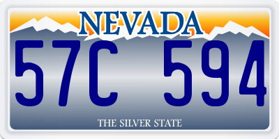 NV license plate 57C594