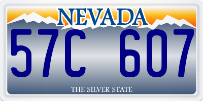 NV license plate 57C607