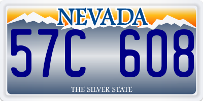 NV license plate 57C608