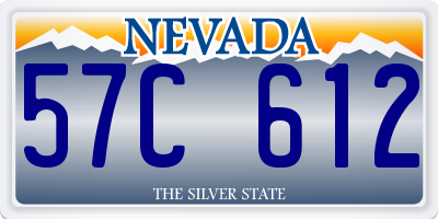 NV license plate 57C612