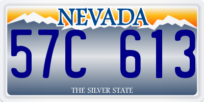 NV license plate 57C613