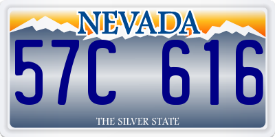 NV license plate 57C616