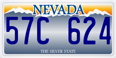 NV license plate 57C624
