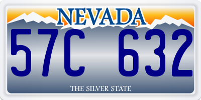 NV license plate 57C632