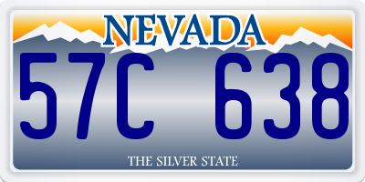 NV license plate 57C638